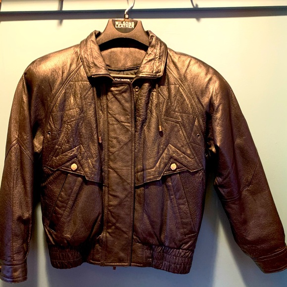 Vintage leather coat, size XS - Picture 1 of 3